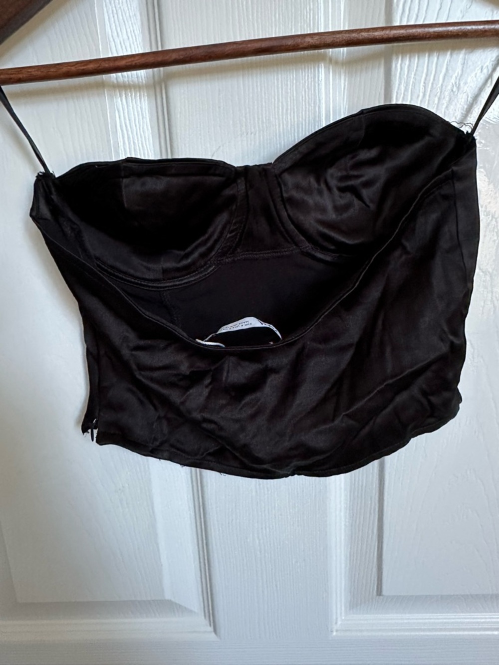 Zara Black Strapless Bustier Top - Picture 3 of 5